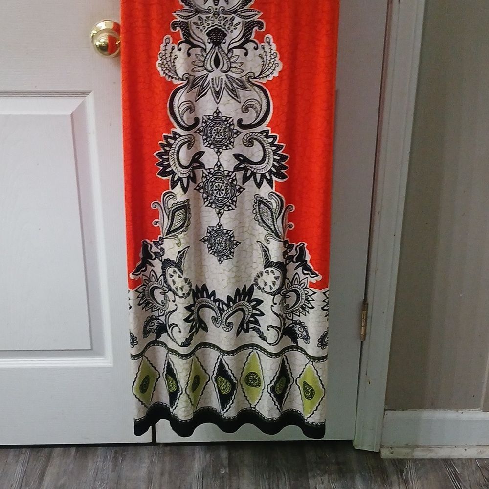 Deus Adjustable Strap Maxi Multi Patterned Summer… - image 5